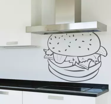 Vinilo decorativo hamburguesa - TenVinilo