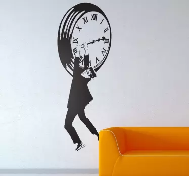 Vinilo decorativo Harold Lloyd reloj - TenVinilo