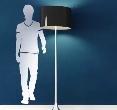 Vinilo decorativo hombre desfilando - TenVinilo