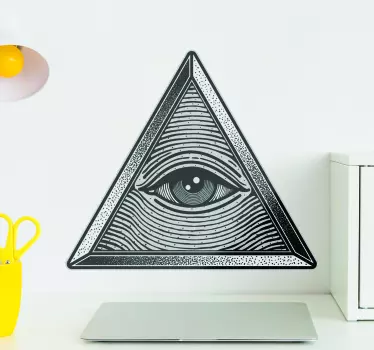 Vinilo niños ojo de Dios en triángulos - TenVinilo