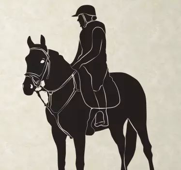 Vinilo decorativo Jinete a caballo - TenVinilo