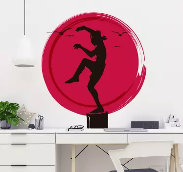 Vinilo decorativo Karate Kid perfil - TenVinilo