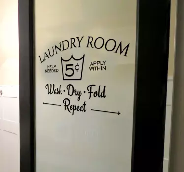 Vinilo para puerta lavadero de casa - TenVinilo
