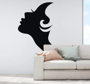 Vinilo decorativo pared silueta mujer - TenVinilo