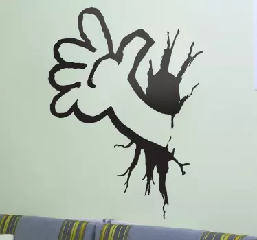 Vinilo decorativo mano pared cómic - TenVinilo