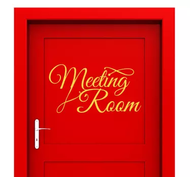 Vinilo para puerta meeting room - TenVinilo