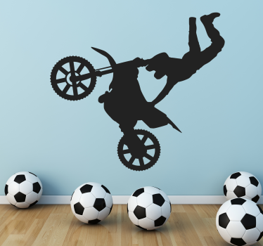 Vinilo decorativo moto freestyle - TenVinilo