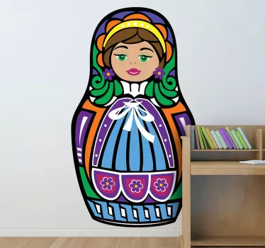 Vinilo decorativo muñeca rusa - TenVinilo