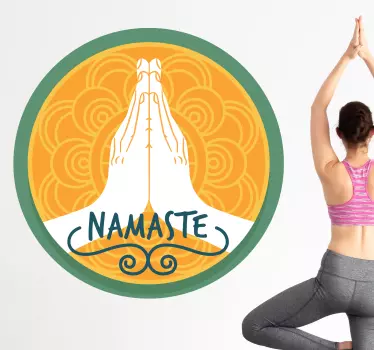 Vinilo decorativo Naranja namaste - TenVinilo