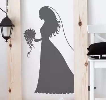 Vinilo decorativo novia boda - TenVinilo