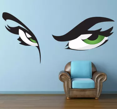 Vinilo decorativo ojos verdes - TenVinilo