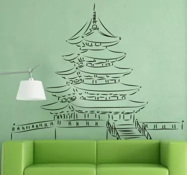 Vinilo decorativo pagoda - TenVinilo