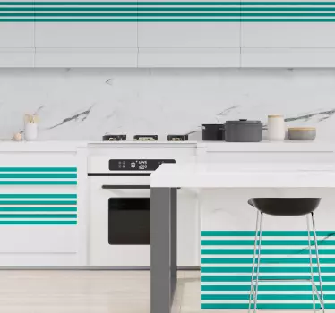 Vinilo decorativo para muebles de rayas horizontales - TenVinilo