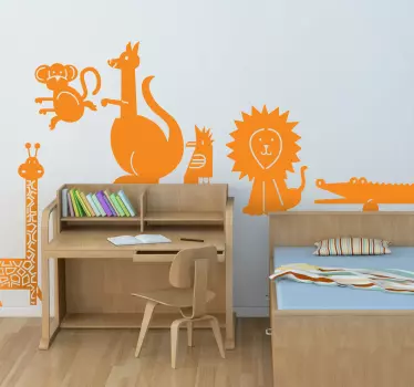 Vinilo decorativo para niños fauna - TenVinilo