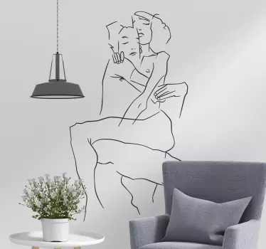 Vinilo decorativo pareja lineas - TenVinilo