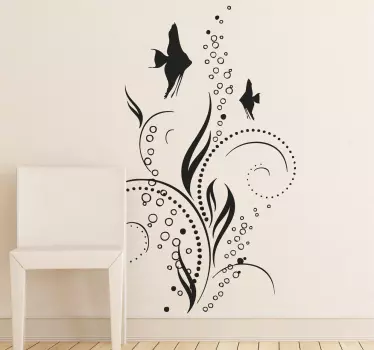 Vinilo decorativo pecera decoración - TenVinilo