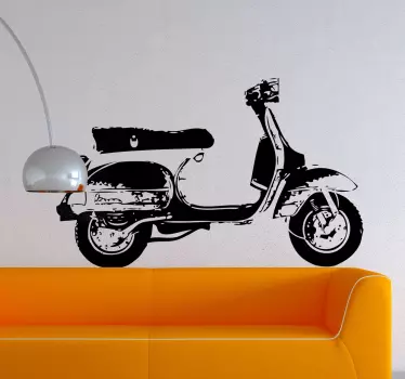Vinilo decorativo perfil Vespa - TenVinilo