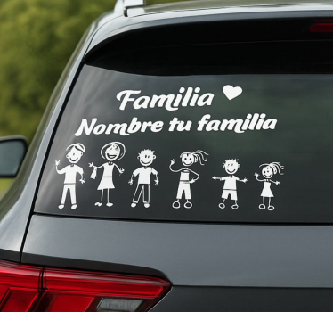 Vinilo decorativo personalizable familia a bordo - TenVinilo
