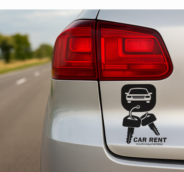 Vinilo decorativo personalizable logo de alquiler de coches - TenVinilo