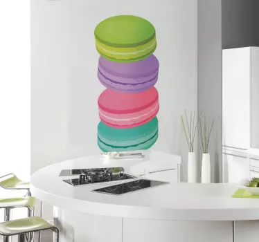 Vinilo decorativo postre macarron - TenVinilo
