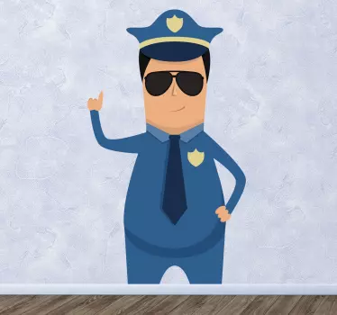 Vinilo decorativo profesión policía - TenVinilo