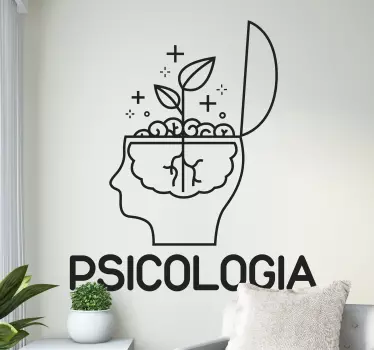 Vinilo decorativo psicología mente brillante - TenVinilo