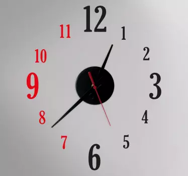 Reloj adhesivo pared dos colores - TenVinilo