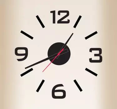Reloj adhesivo sencillo monocolor - TenVinilo