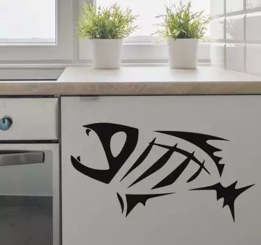 Vinilo decorativo resto de pescado - TenVinilo