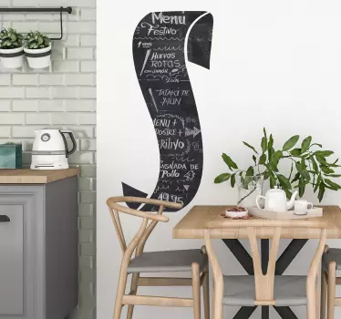 vinilo decorativo rol de menu - TenVinilo