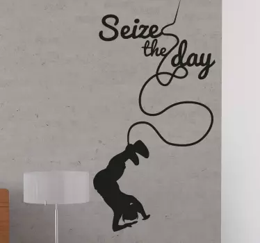 Vinilo decorativo salto vive el momento - TenVinilo