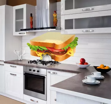 Vinilo decorativo sandwich vegetal - TenVinilo