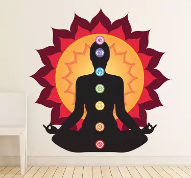 Vinilo decorativo silueta chakra - TenVinilo