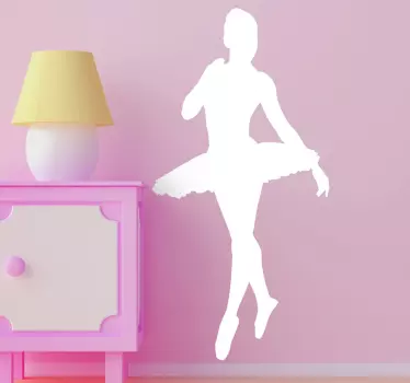 Vinilo decorativo silueta chica ballet - TenVinilo