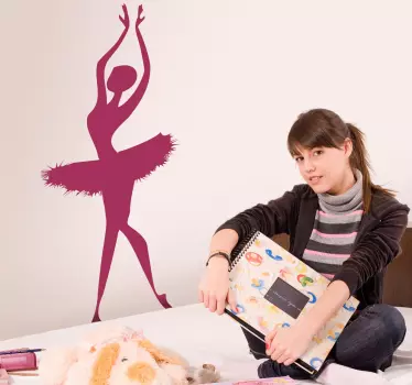 Vinilo decorativo silueta danza clásica - TenVinilo
