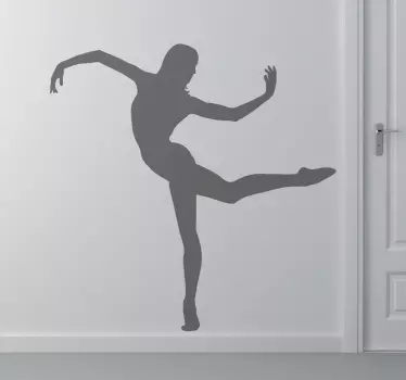 Vinilo decorativo silueta danza contemporánea - TenVinilo
