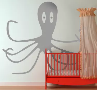 Vinilo decorativo silueta pulpo - TenVinilo