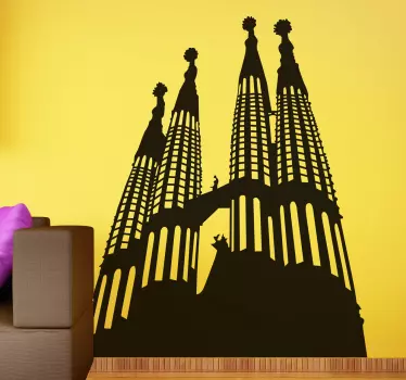 Vinilo decorativo silueta Sagrada Familia - TenVinilo