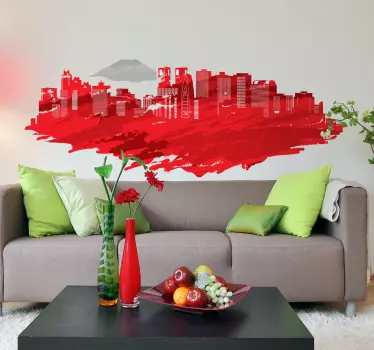 Vinilo decorativo skyline de Tokyo - TenVinilo