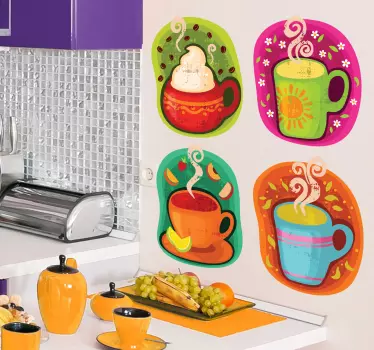 Vinilo decorativo stickers café - TenVinilo