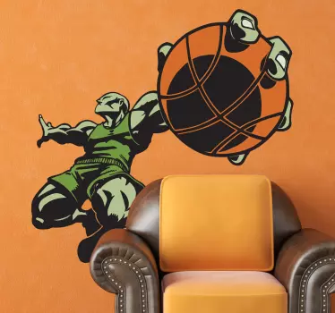 Vinilo decorativo superjugador basket - TenVinilo