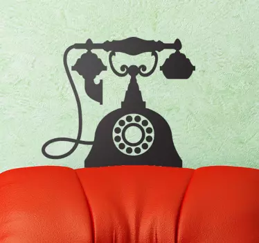 Vinilo decorativo teléfono vintage - TenVinilo