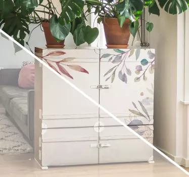 Vinilo para muebles floral vintage - TenVinilo
