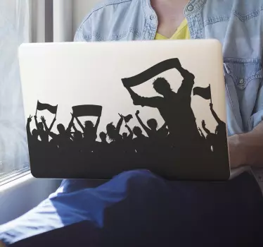 Vinilo portátil hinchada fútbol - TenVinilo
