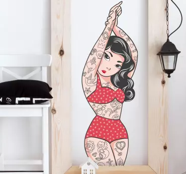 Vinilo dibujo pinup tatuajes - TenVinilo