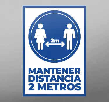 Pegatina distancia de seguridad - TenVinilo