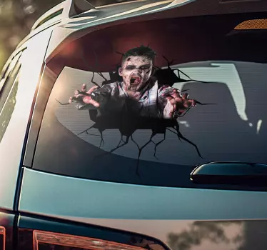 Vinilo decorativo efectos visuales terror para el coche - TenVinilo