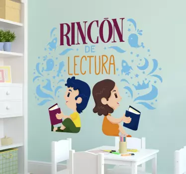 Vinilo escolar rincón de lectura - TenVinilo