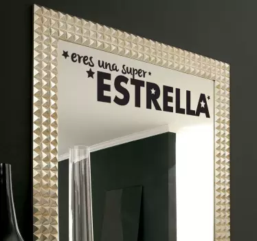 Vinilo espejo super estrella - TenVinilo