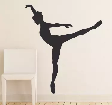 Vinilo decorativo figura de danza puntillas - TenVinilo